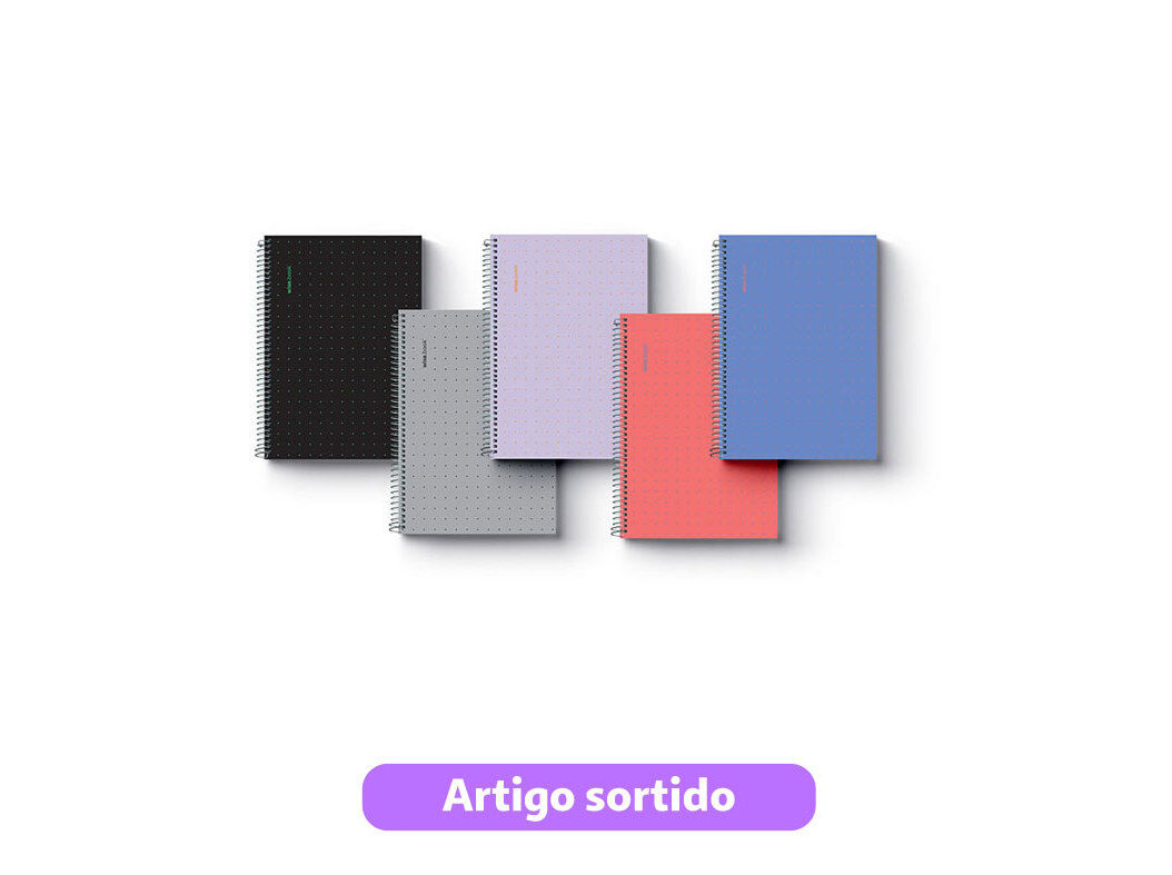 CADERNO A4 FIRMO WISEBOOK PAUTADO CORES SORTIDAS image number 0
