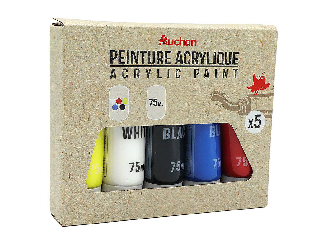 TINTA ACRILICA AUCHAN 5 CORES