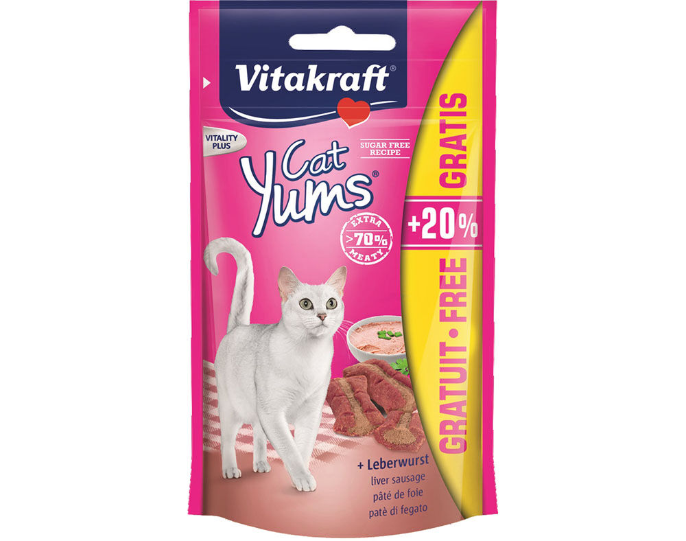 SNACKS PARA GATO VITAKRAFT CAT YUMS COM PAT&Eacute; FIGADO 40G image number 0