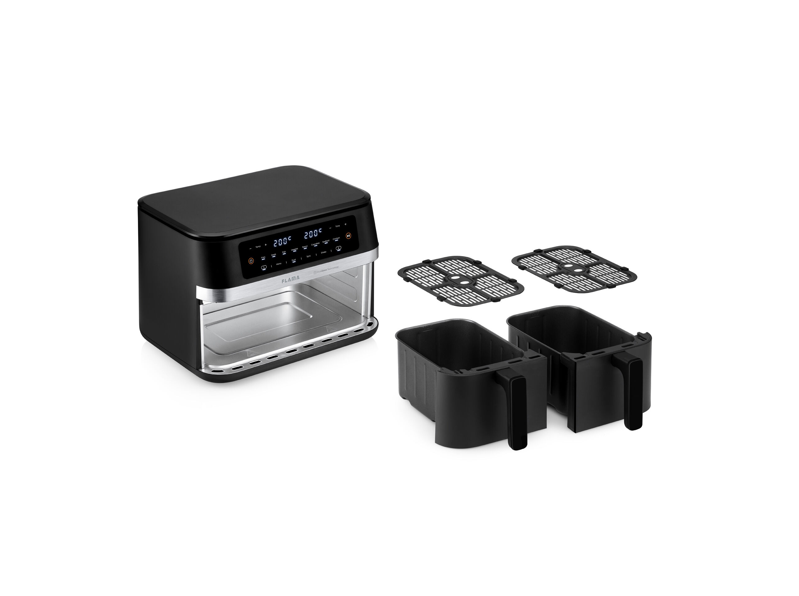 FRITADEIRA AIR FRYER FLAMA 671FL DOUBLE XL 11 L COM 2 GAVETAS image number 9
