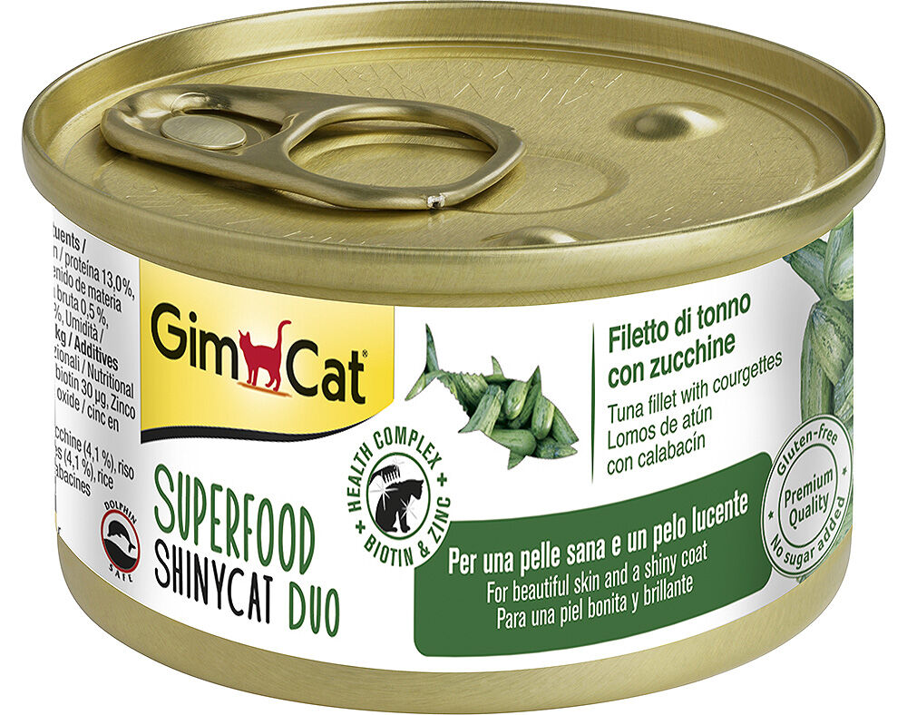 COMIDA H&Uacute;MIDA PARA GATO GIMCAT DUO COM ATUM E CURGETTE 70G image number 0