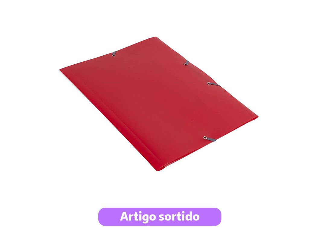 CAPA COM EL&Aacute;STICOS POLEGAR EM PL&Aacute;STICO A4 CORES SORTIDAS image number 2