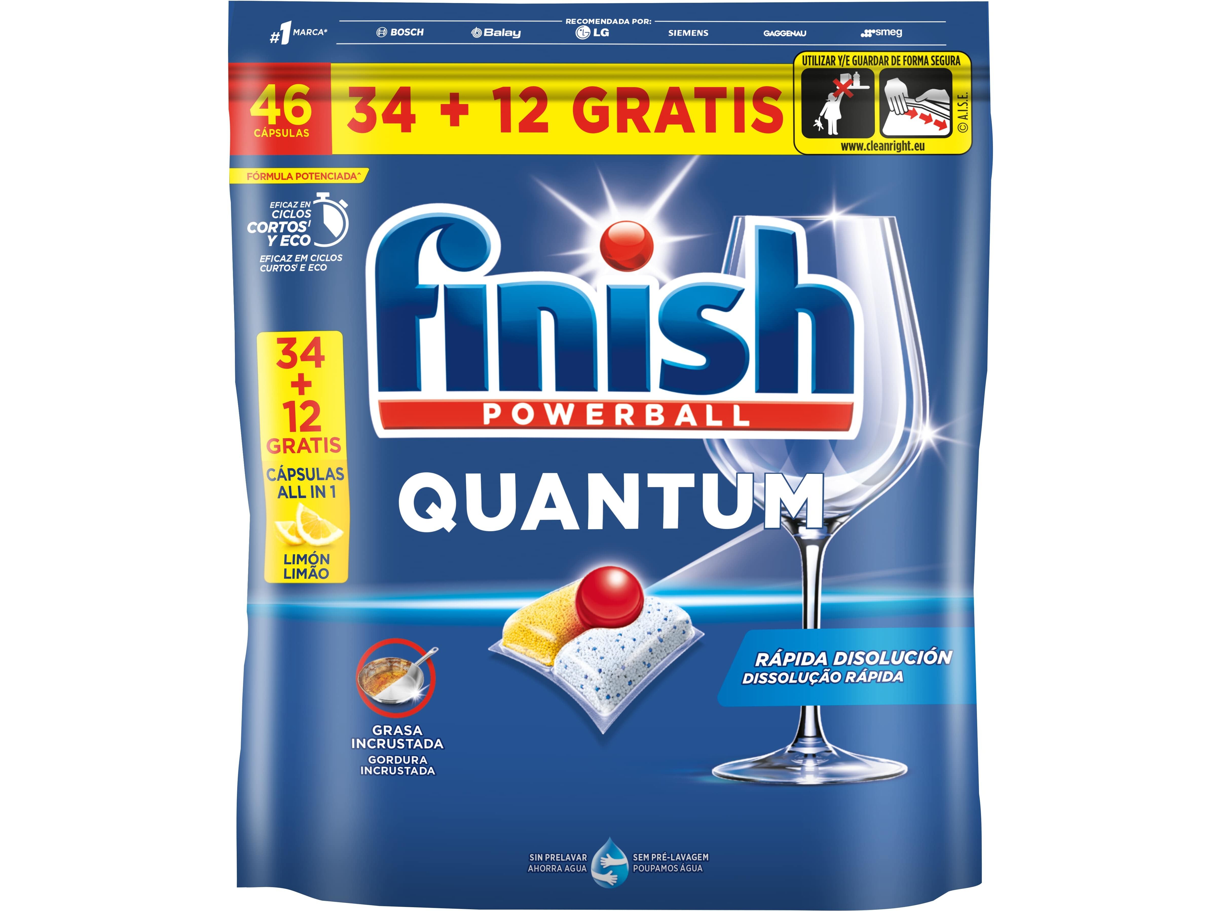 DETERGENTE LOI&Ccedil;A M&Aacute;QUINA FINISH QUANTUM LIM&Atilde;O 46P image number 0