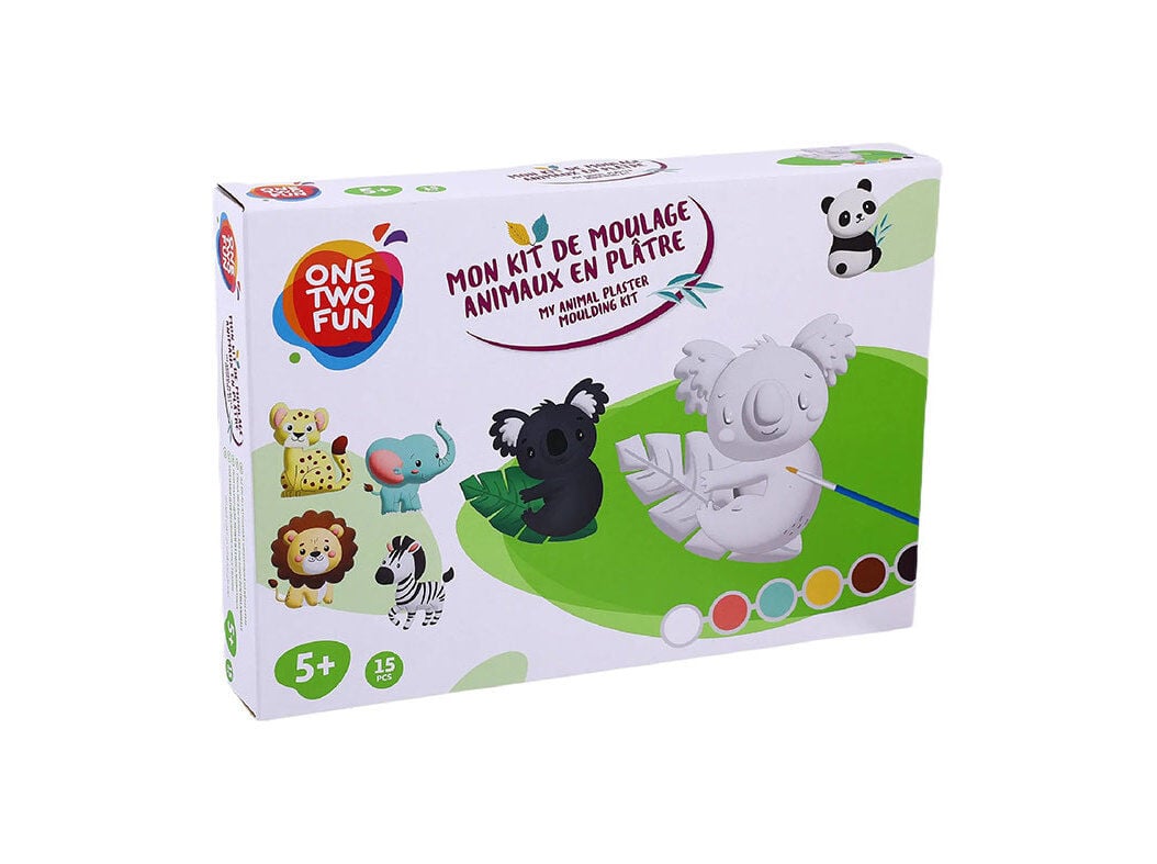ANIMAIS EM GESSO ONE TWO FUN PARA PINTAR