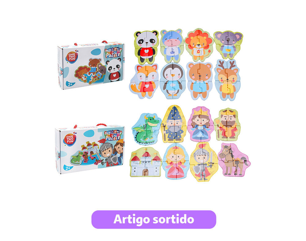 PUZZLE ONE TWO FUN 8X4 PE&Ccedil;AS MODELOS SORTIDOS