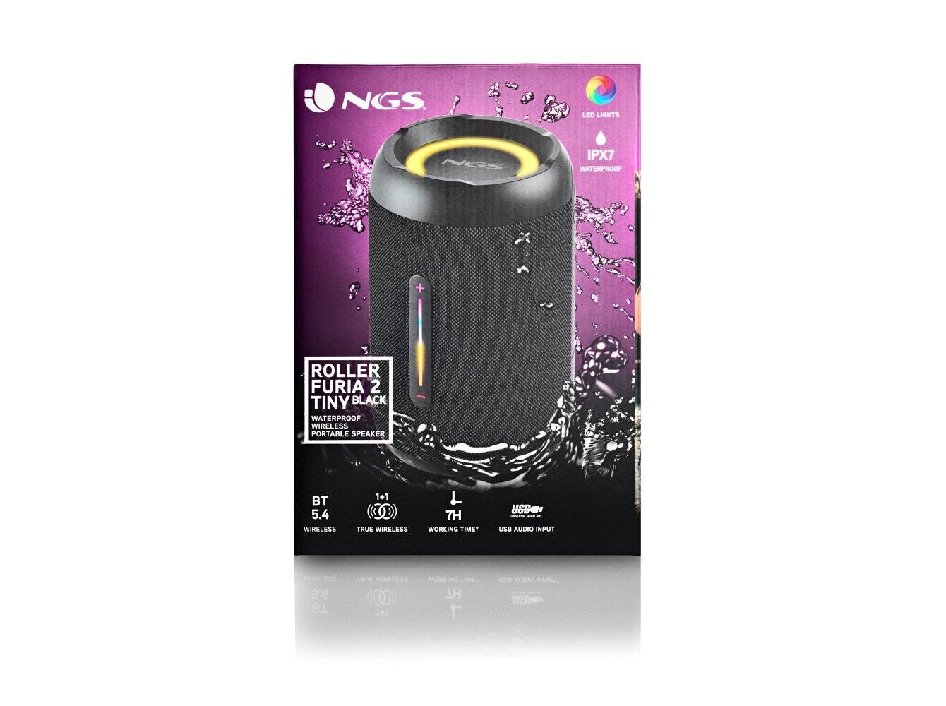 COLUNAS PORTATEIS BT NGS ROLLER FURIA 2 TINY PRETO image number 4