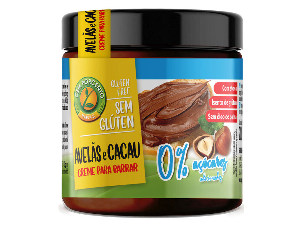CREME CEM PORCENTO AVEL&Atilde; CACAU SEM A&Ccedil;&Uacute;CAR 200G image number 0