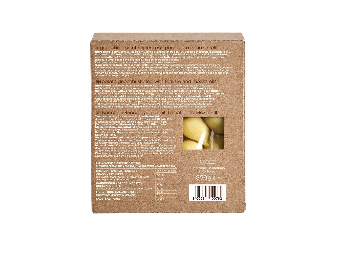 GNOCCHI RECHEADOS MAMMA EMMA TOMATE MOZZARELLA 350G image number 1