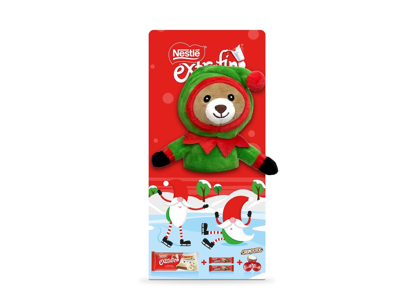 CHOCOLATE NESTL&Eacute; EXTRAFINO PELUCHE NATAL 142G image number 1