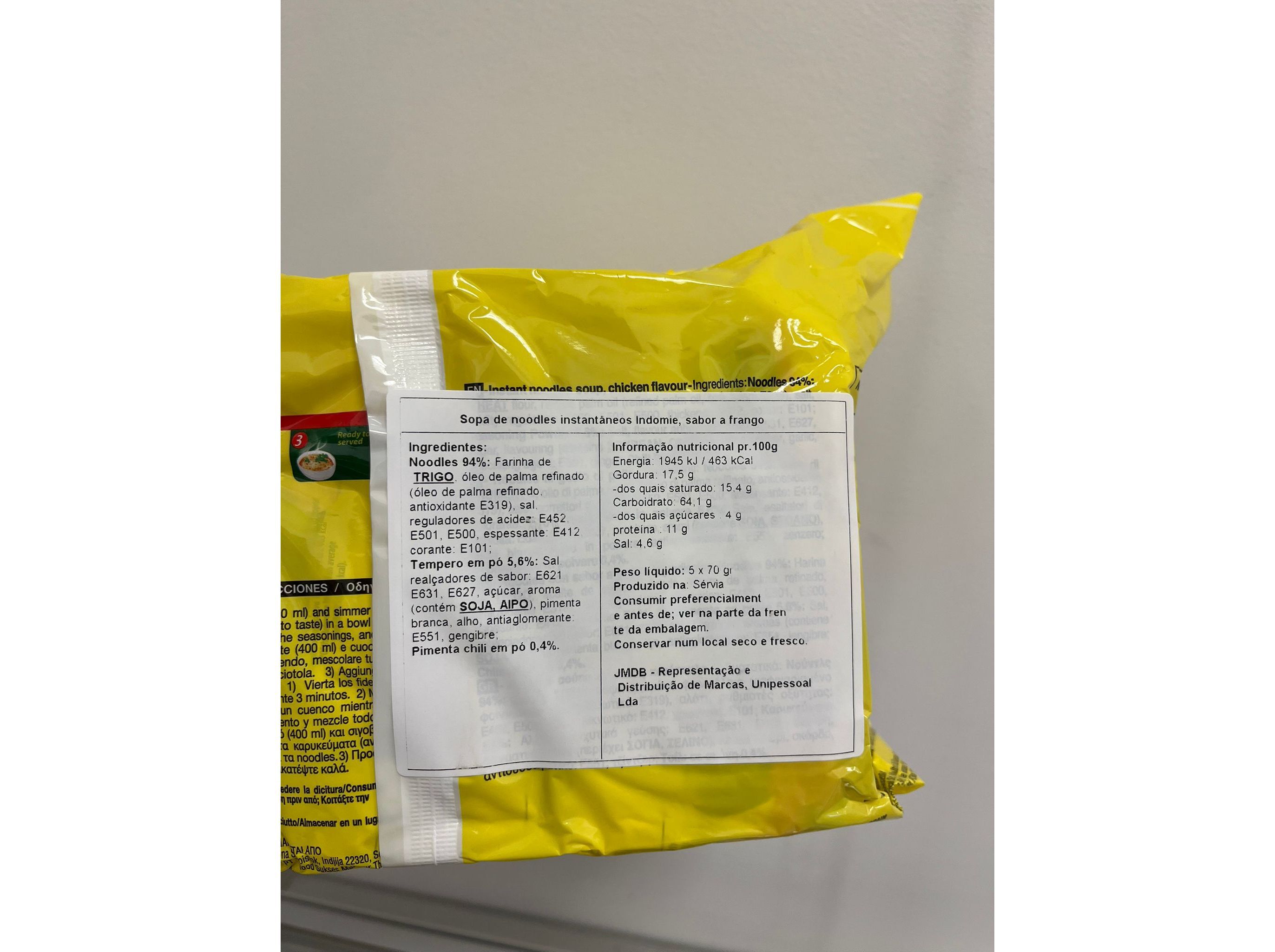 NOODLES INDOMIE FRANGO 350G PACK 5 image number 1