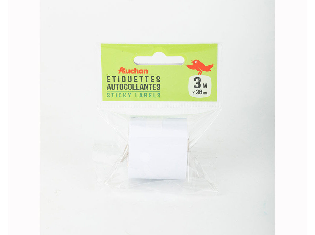 ROLO COM ETIQUETAS AUCHAN 3MX36MM
