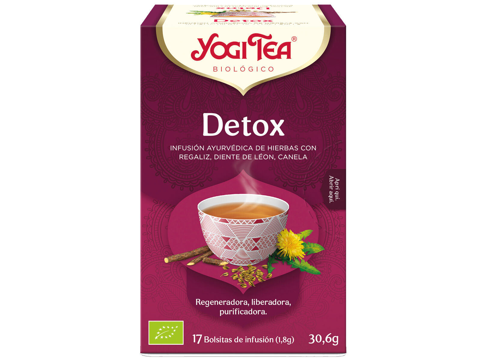 INFUS&Atilde;O YOGI TEA DETOX BIO 17 SAQ