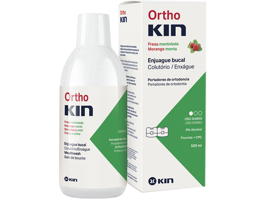 COLUT&Oacute;RIO KIN ORTHO MORANGO E MENTA 500ML