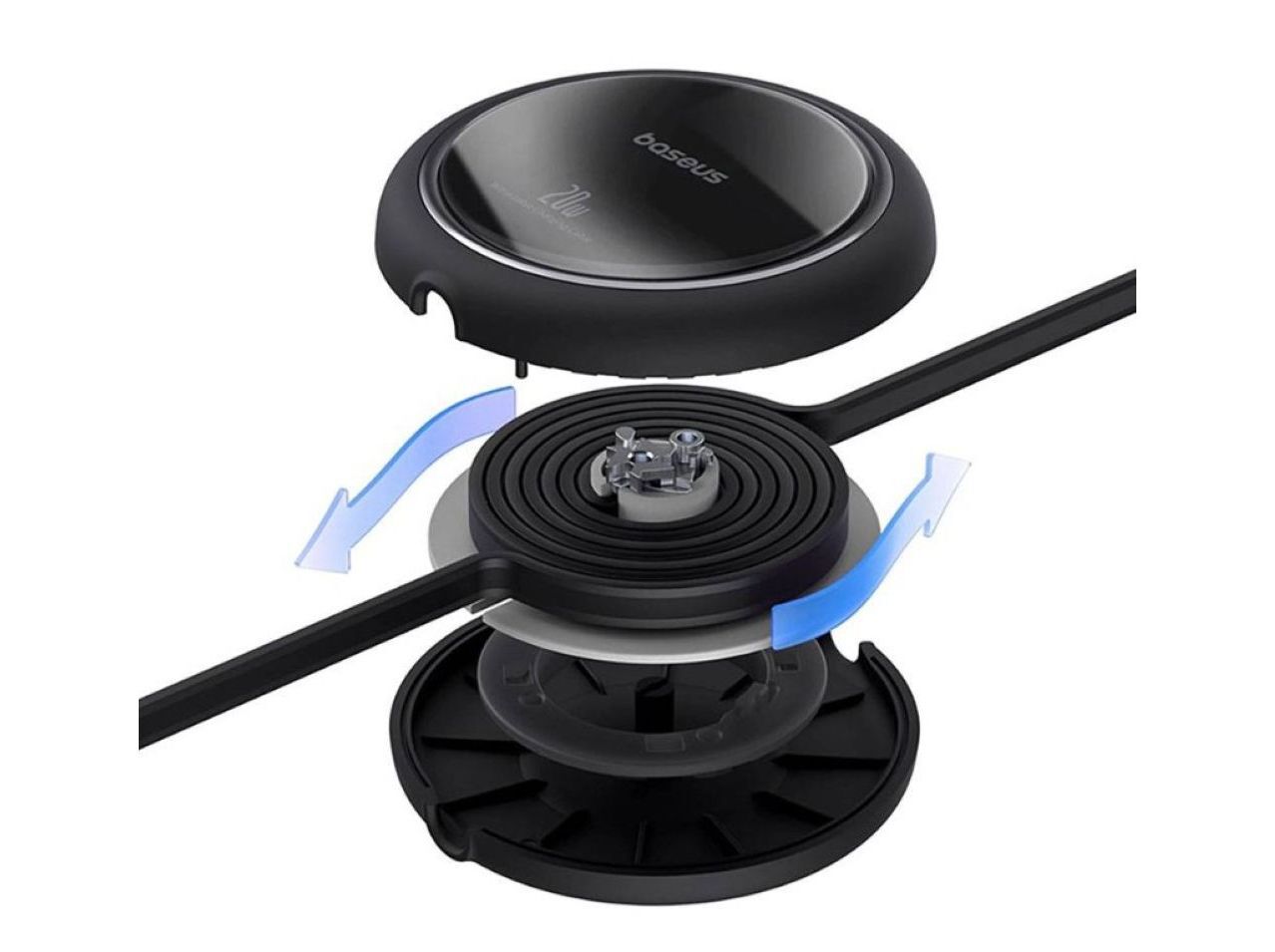 CABO CARREGAMENTO BASEUS FREE2DRAW MINI RETRACT PRETO image number 2