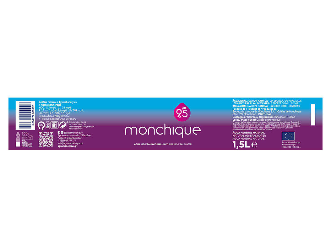 &Aacute;GUA MINERAL NATURAL MONCHIQUE 1.5L (SDR) image number 1