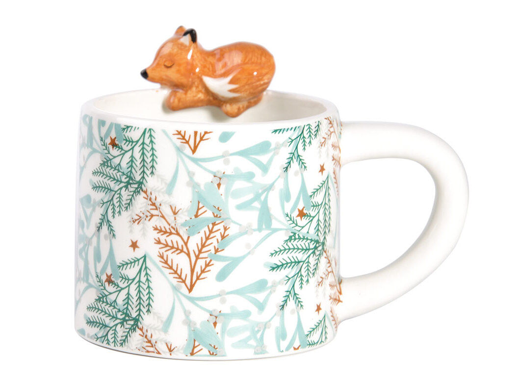 CANECA ACTUEL GR&Eacute;S EFEITO 3D RAPOSA NA BORDA 35CL image number 0