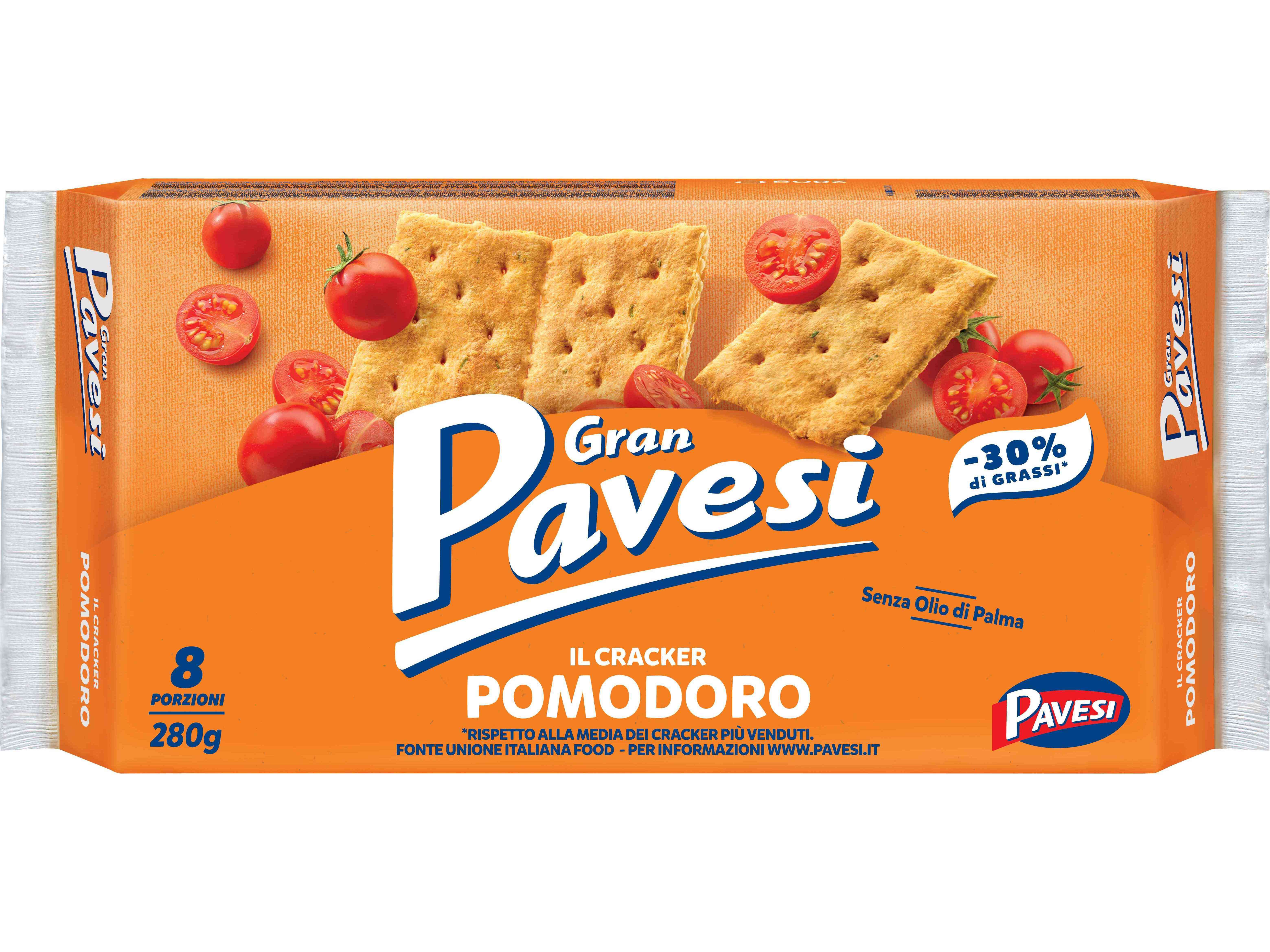 CRACKERS GRAN PAVESI C/ TOMATE 280G image number 0