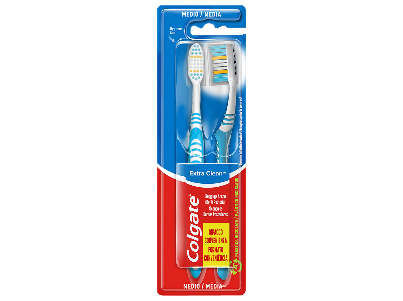 Escova de Dentes Extra Clean Colgate Pack 2 image number 0
