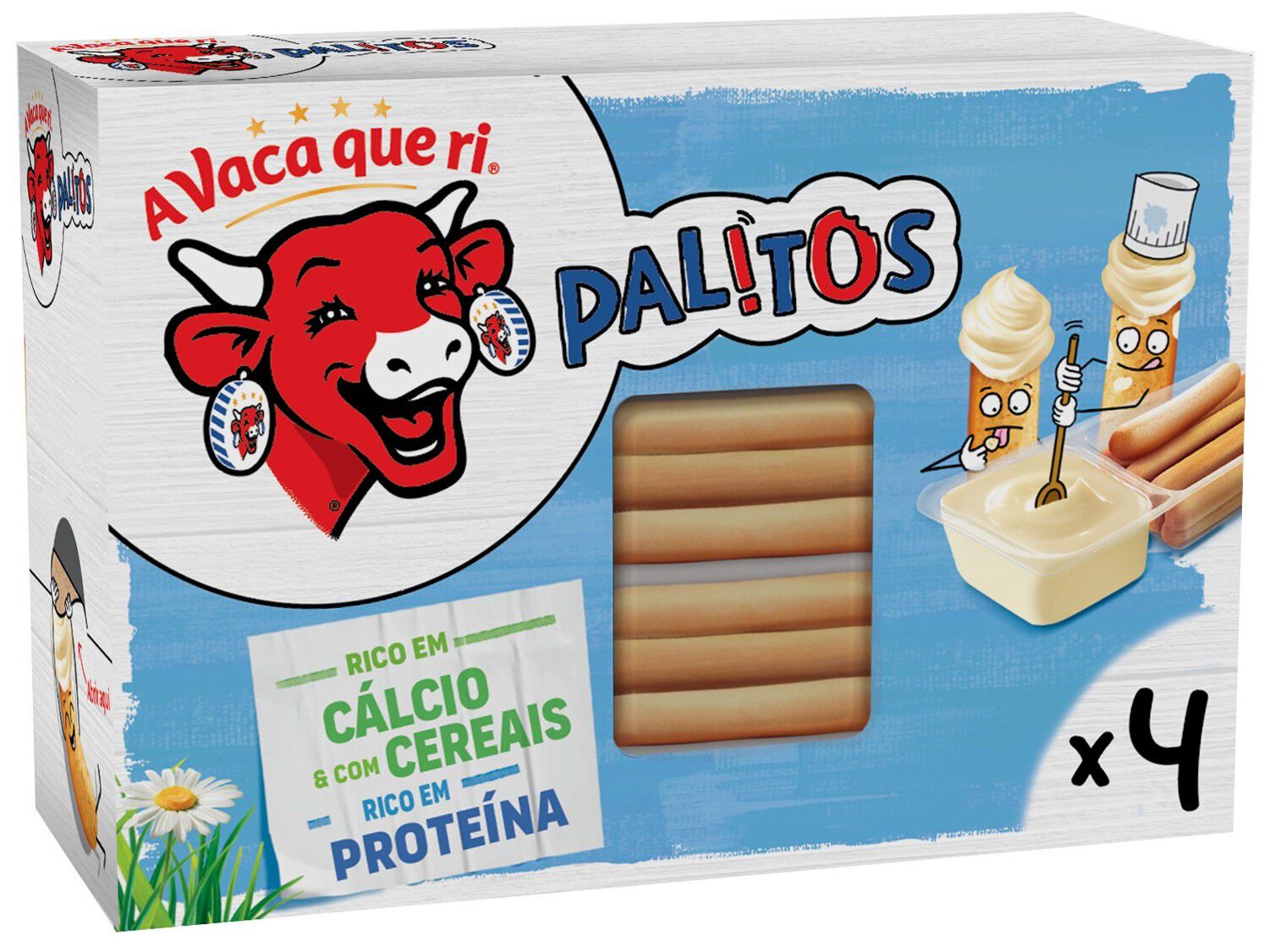 QUEIJO A VACA QUE RI PALITOS 4X35G image number 0