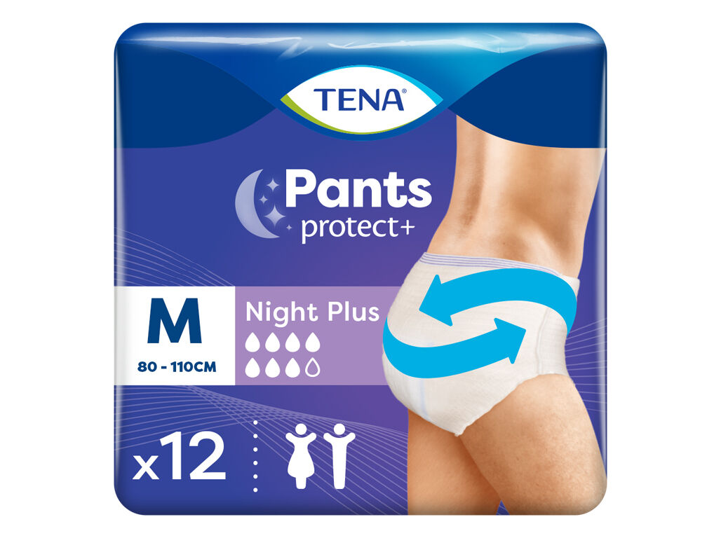 CUECAS INCONTIN&Ecirc;NCIA TENA NIGHT PLUS M 12 UN