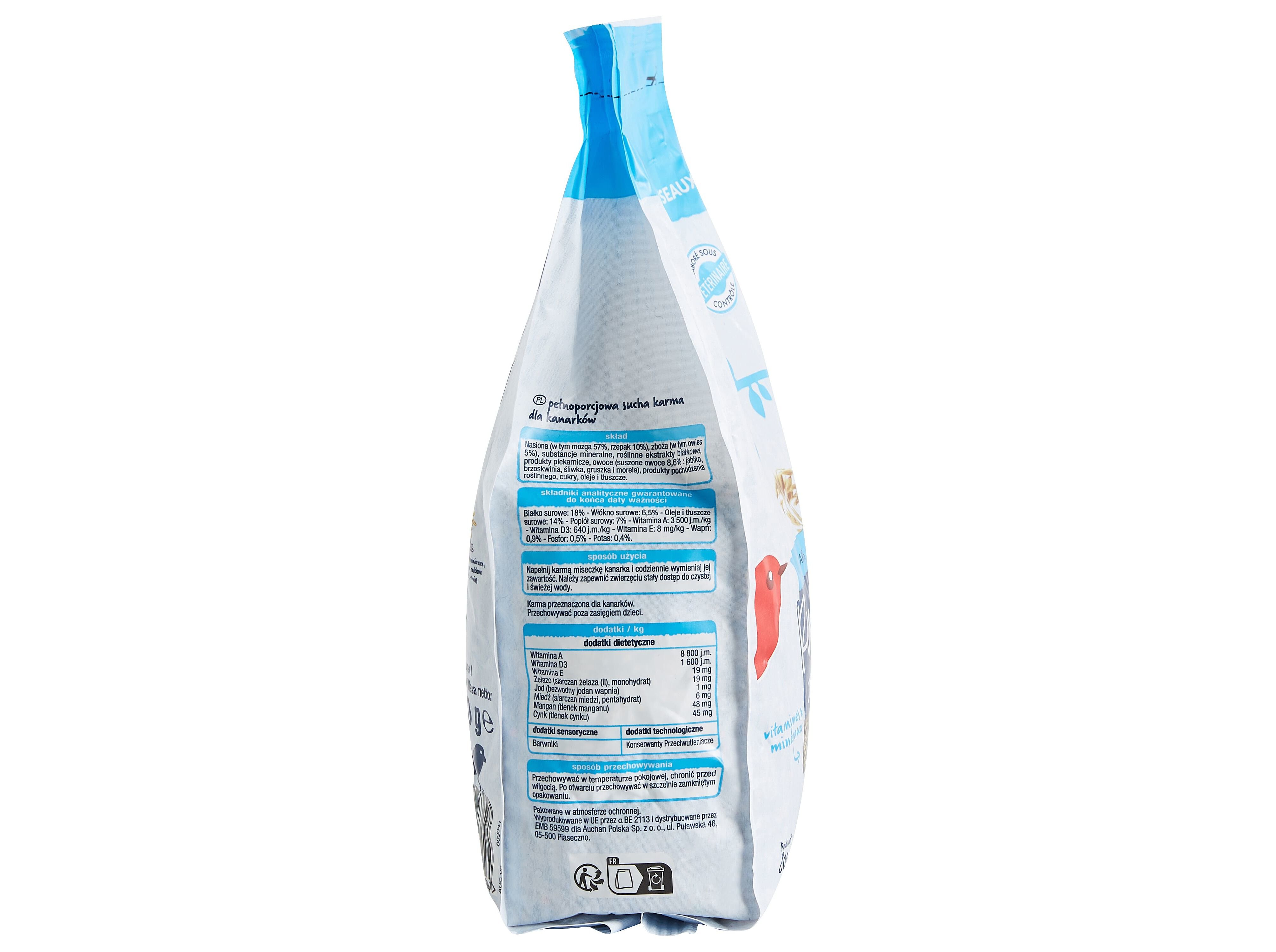 COMIDA PARA CAN&Aacute;RIOS AUCHAN MENU COMPLETO 800G image number 3