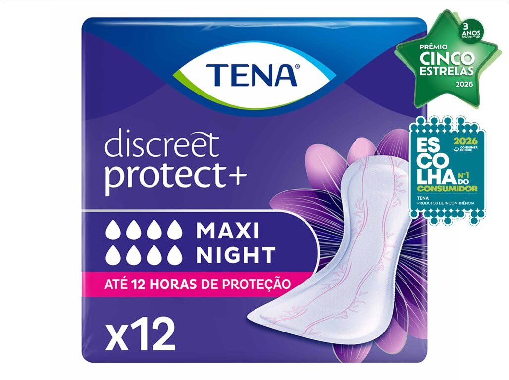 PENSOS INCONTIN&Ecirc;NCIA TENA DISCREET MAXI NIGHT 12UN