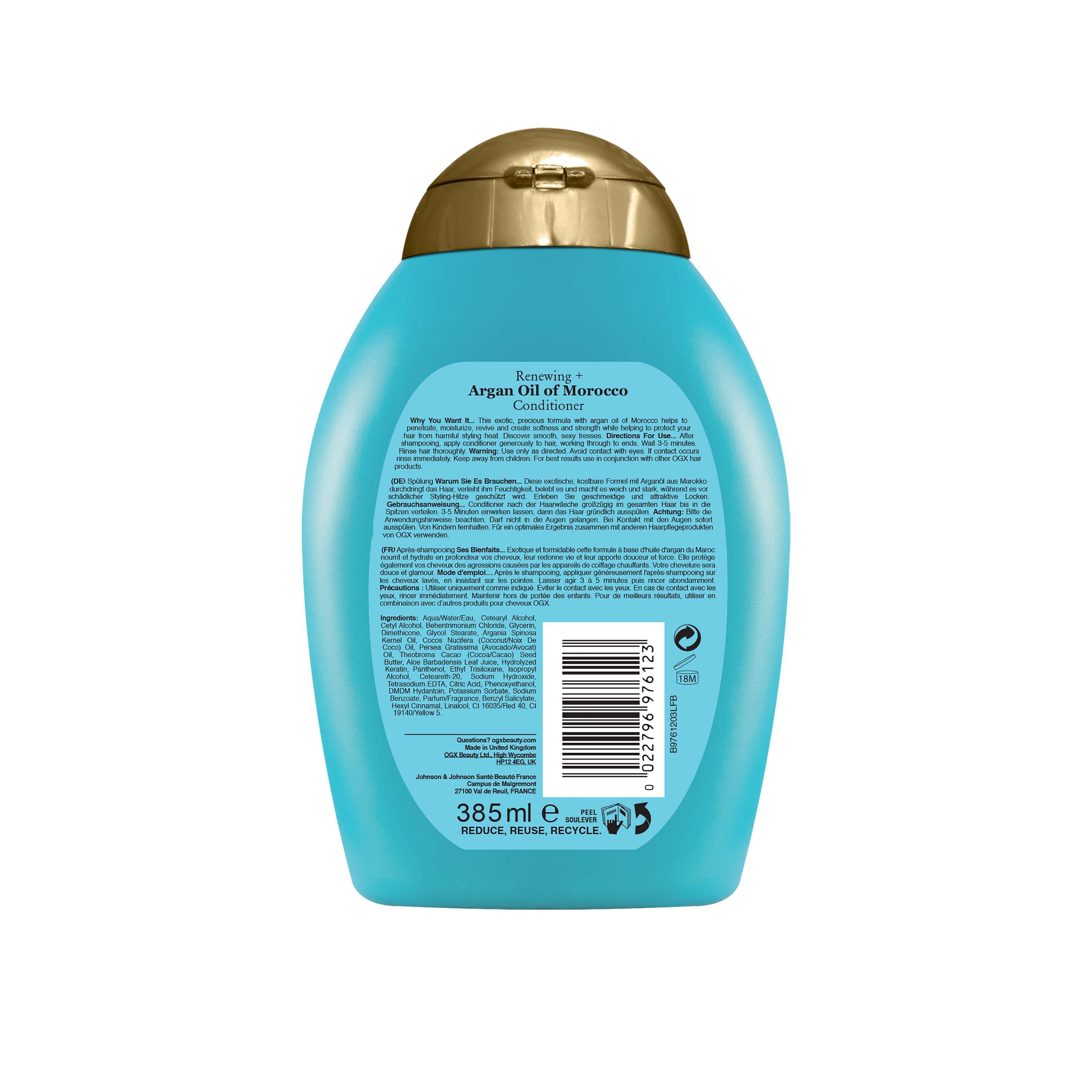 CONDICIONADOR OGX ARGAN OIL MAROCCO SEM SULFATOS 385ML image number 1