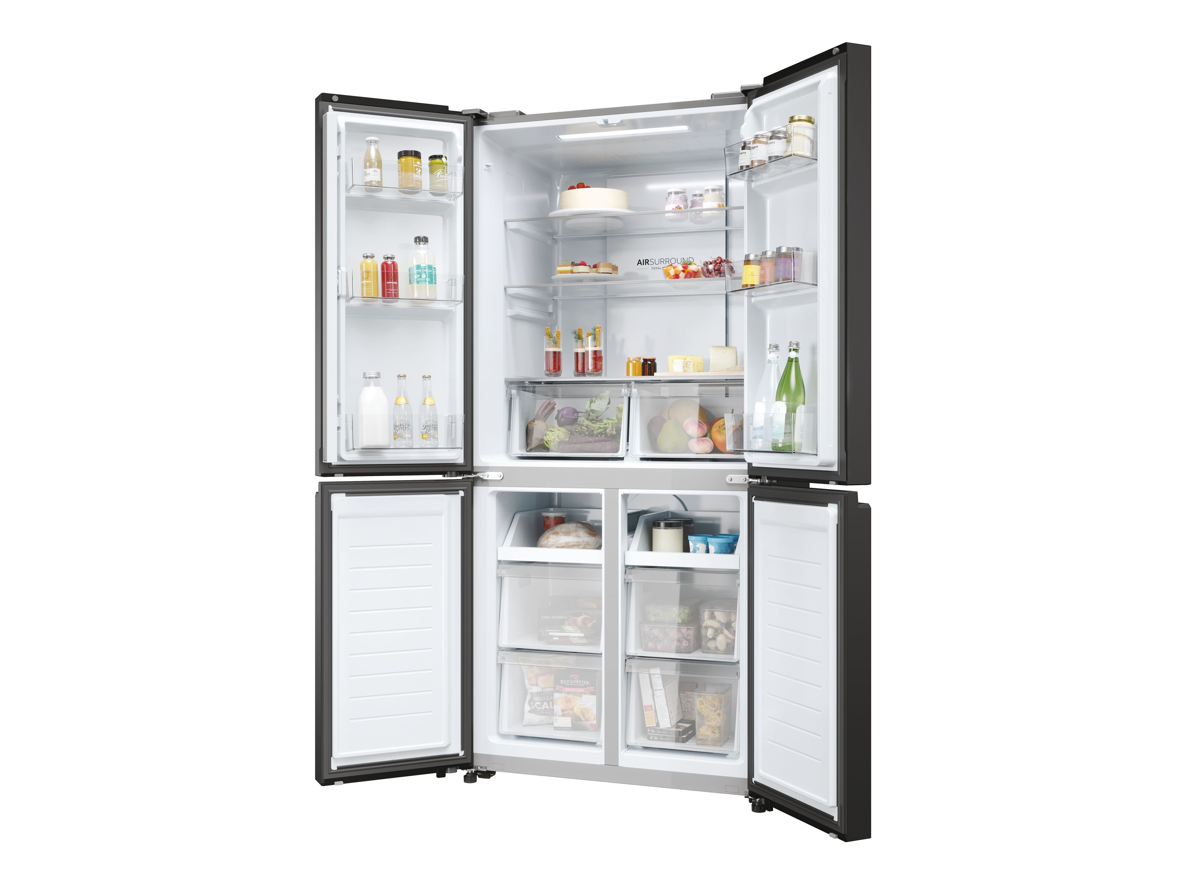 FRIGOR&Iacute;FICO AMERICANO HAIER HCR3818ENPT NO FROST E PRETO 467L image number 4