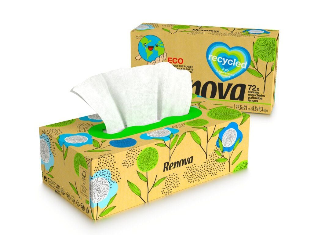 LEN&Ccedil;OS RENOVA FACIAIS 100% RECICLADO 70UN image number 1