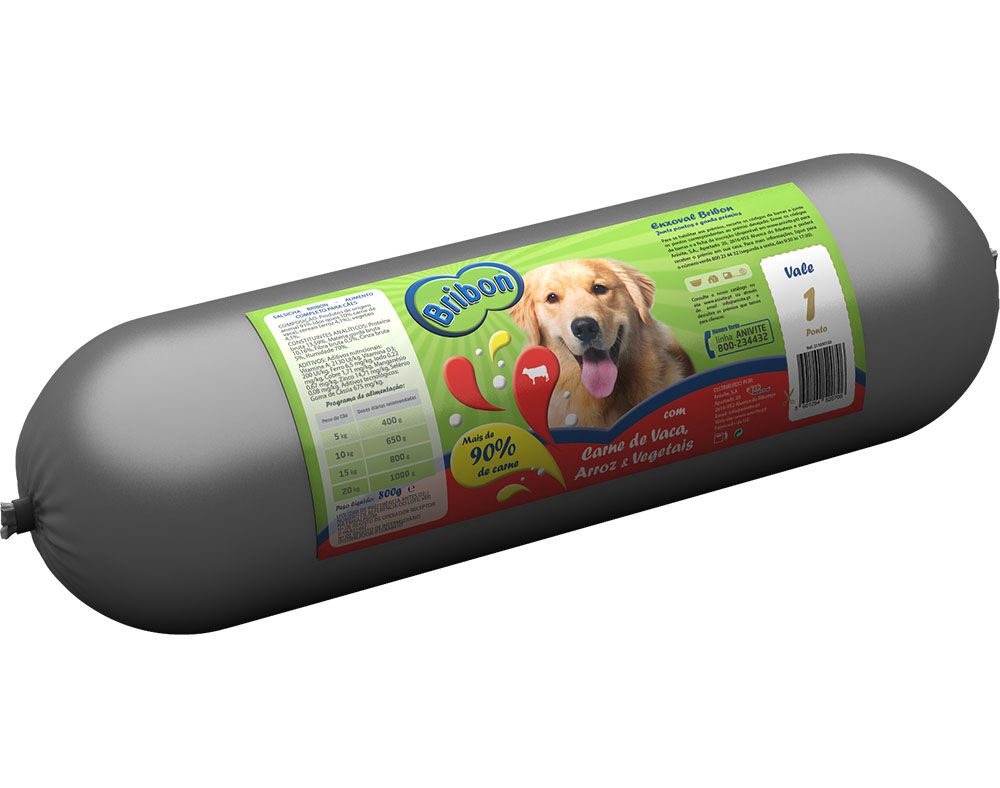 SALSICHA BRIBON VACA/ARROZ/VEGETAIS 800GR image number 0