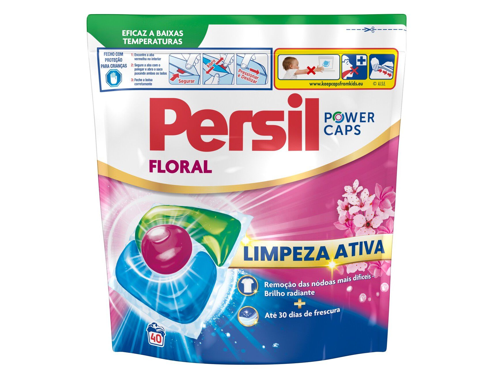 C&Aacute;PSULAS DET. ROUPA M&Aacute;Q PERSIL FLORAL 40D