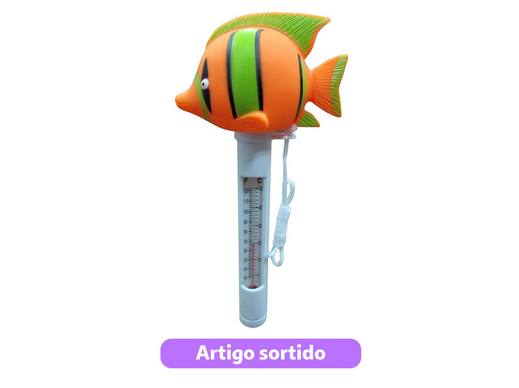 TERM&Oacute;METRO PARA PISCINA GARDENSTAR COM PEIXE DECORATIVO MODELOS SORTIDOS