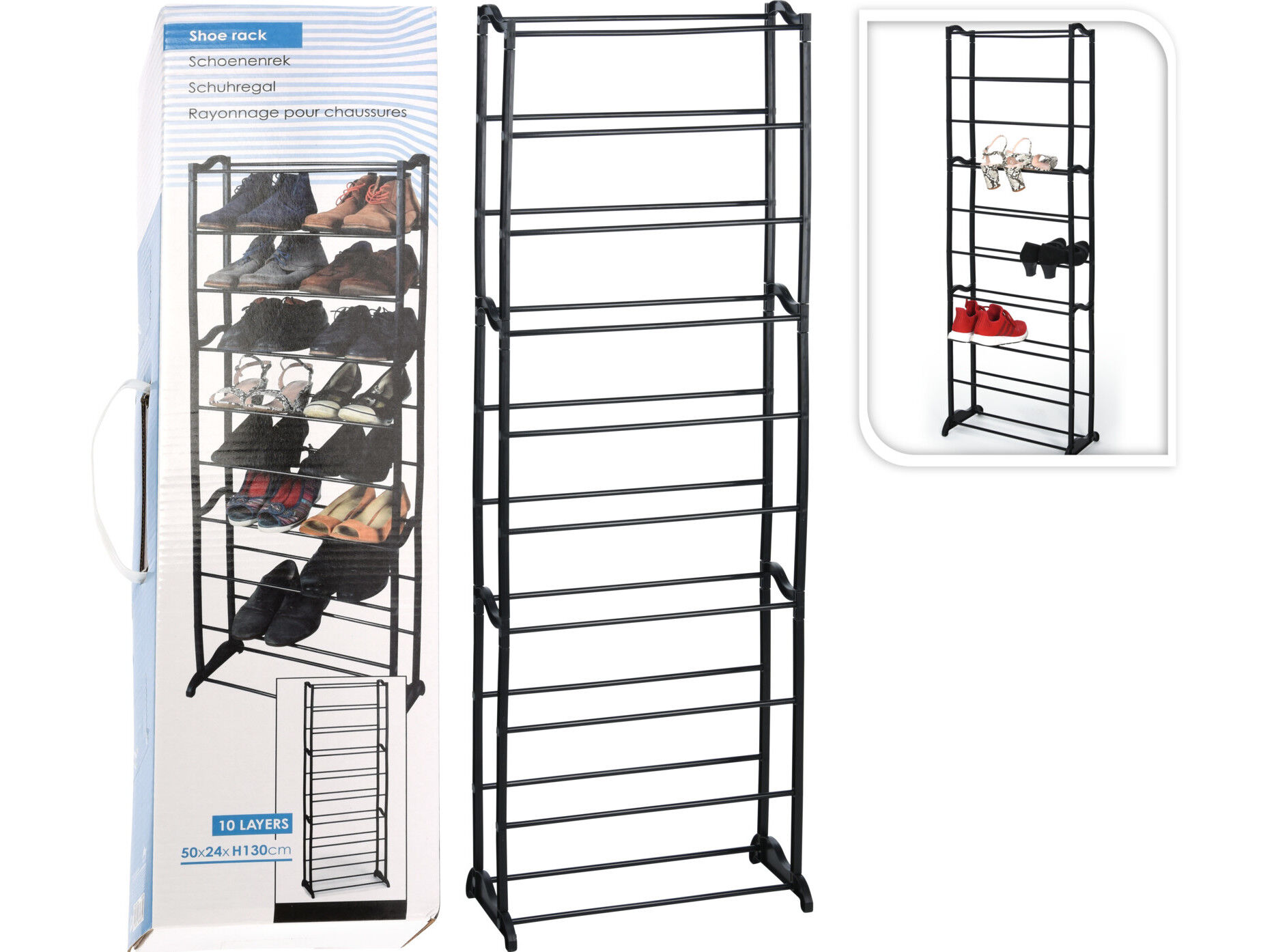 SAPATEIRA COM 10 N&Iacute;VEIS 50X24X130CM image number 1