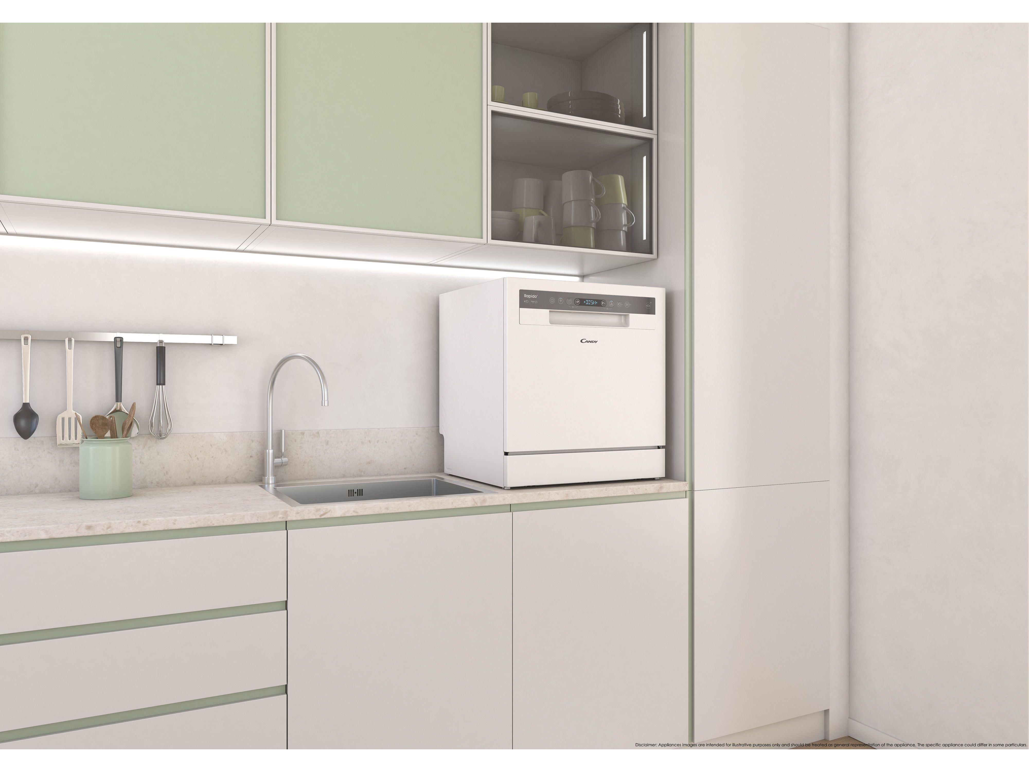 MAQUINA LAVAR LOI&Ccedil;A COMPACTA CANDY CP 8F9FFW BRANCO F 8CONJUNTOS WI-FI image number 7