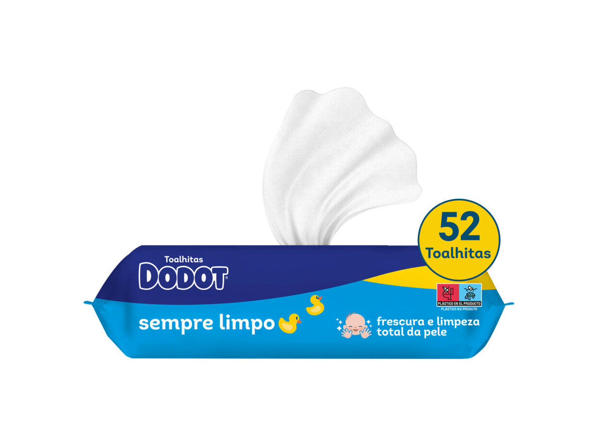 TOALHITAS BEB&Eacute; DODOT 52UN AZUL