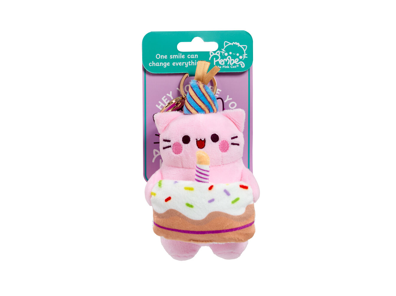 PORTA CHAVES MINI PELUCHE PEMBE