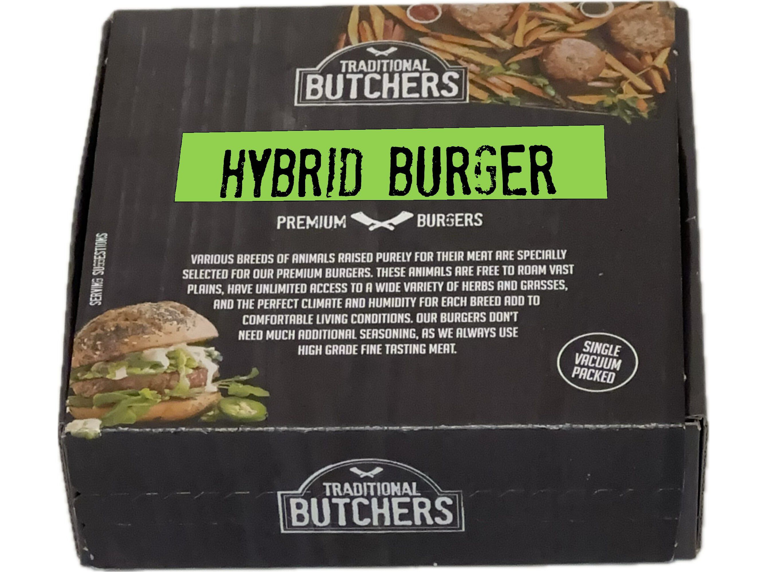 HAMBURGUER TRADITIONAL BUTCHERS VACA + PROTEINA VEGETAL 250G