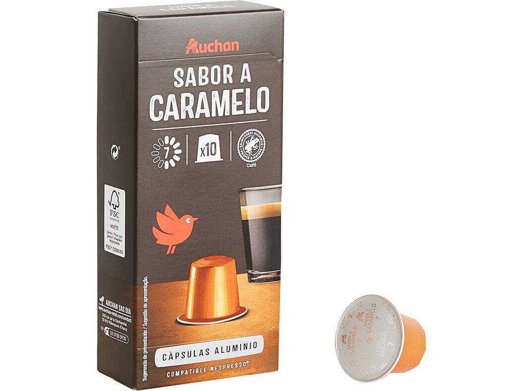 Cápsulas Auchan Café Nespresso Aluminio Caramelo 10un | Auchan