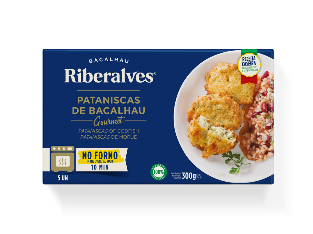 PATANISCAS DE BACALHAU RIBERALVES FORNO (5 UNID) 300G image number 0