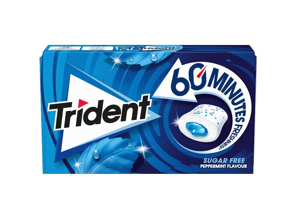 PASTILHAS S/ACUCAR TRIDENT 60 MIN PEPPERMINT 22G