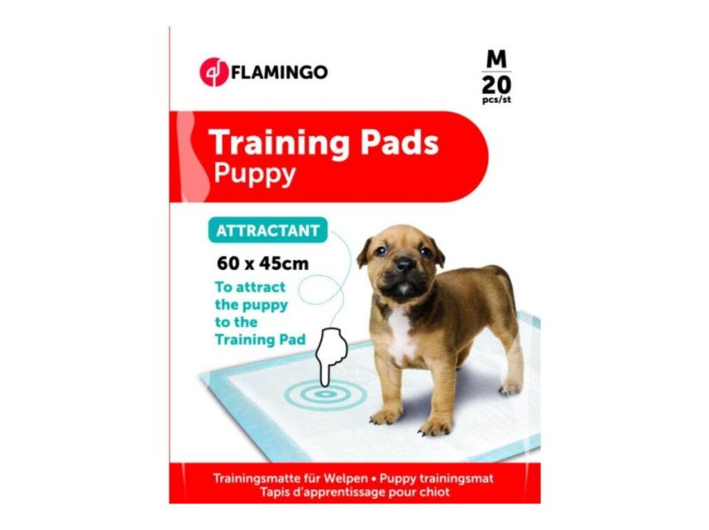 TAPETES TREINO FLAMINGO COM ATRATIVO 60X45CM 20UN