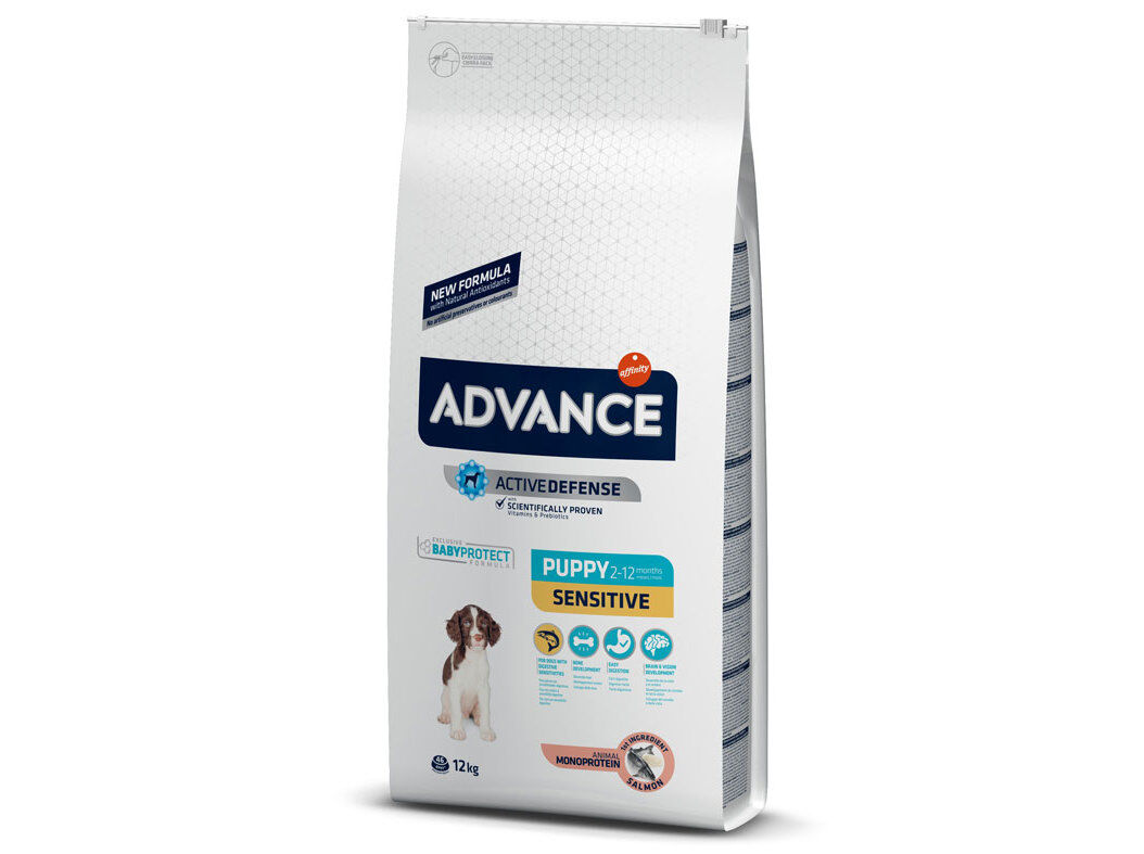 RA&Ccedil;&Atilde;O C&Atilde;O PUPPY ADVANCE SENSITIVE SALM&Atilde;O 12 KG* image number 0