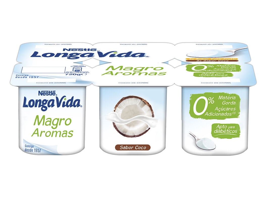 IOGURTE LONGA VIDA MAGRO TUTTI FRUTTI E C&Ocirc;CO 6X120G image number 0