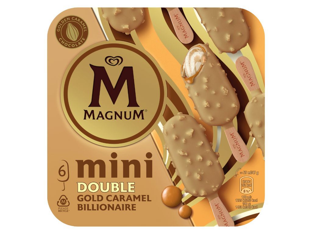GELADO MAGNUM MINI DOUBLE BILLIONAIRE 6X55ML