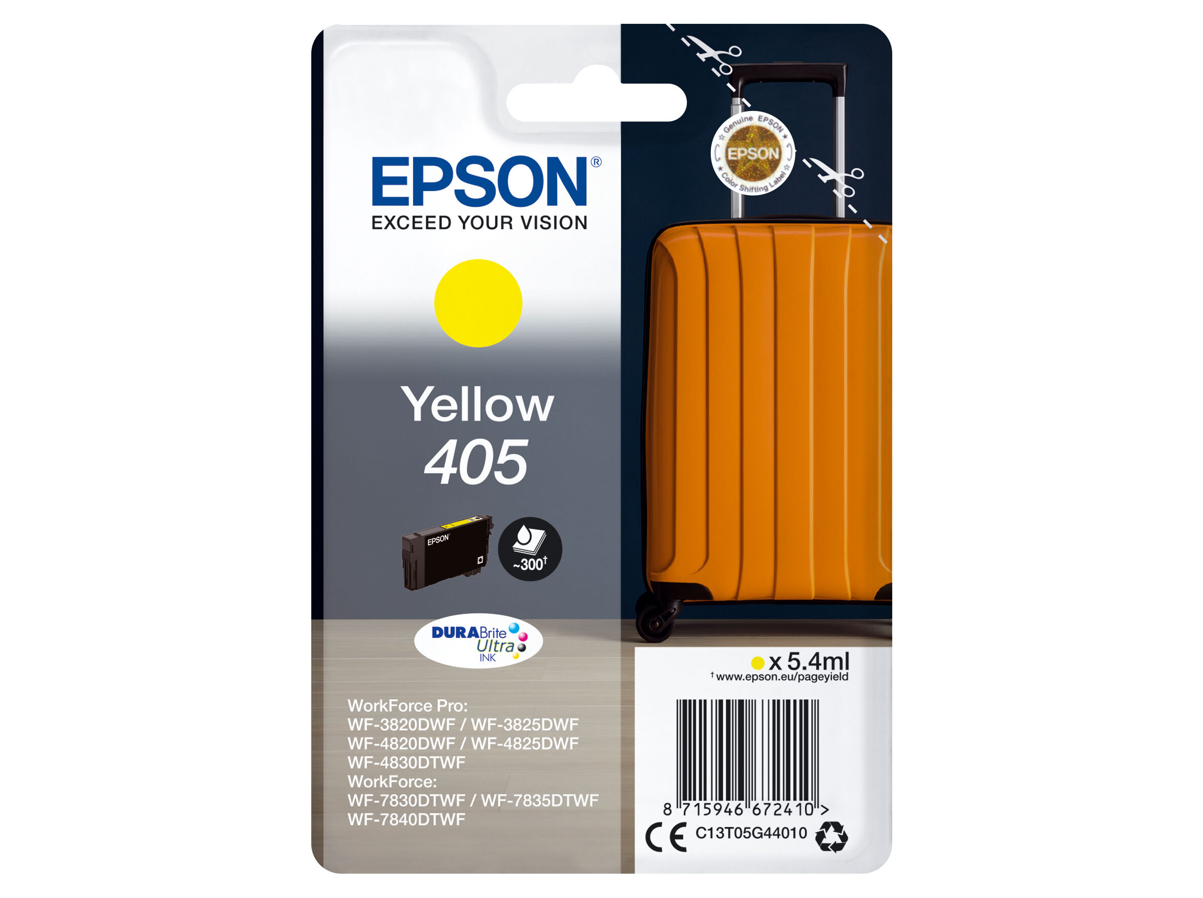 TINTEIRO ORIGINAL EPSON DURABRITE AMARELO 405 image number 0