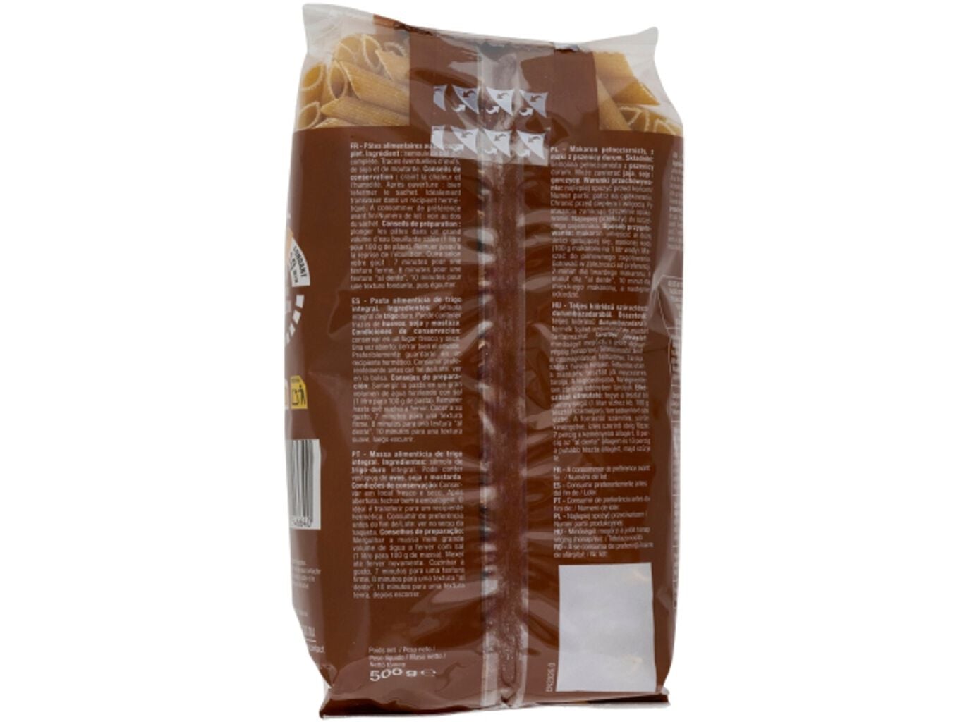 MASSA PENNE RIGATE AUCHAN INTEGRAL 500G image number 1