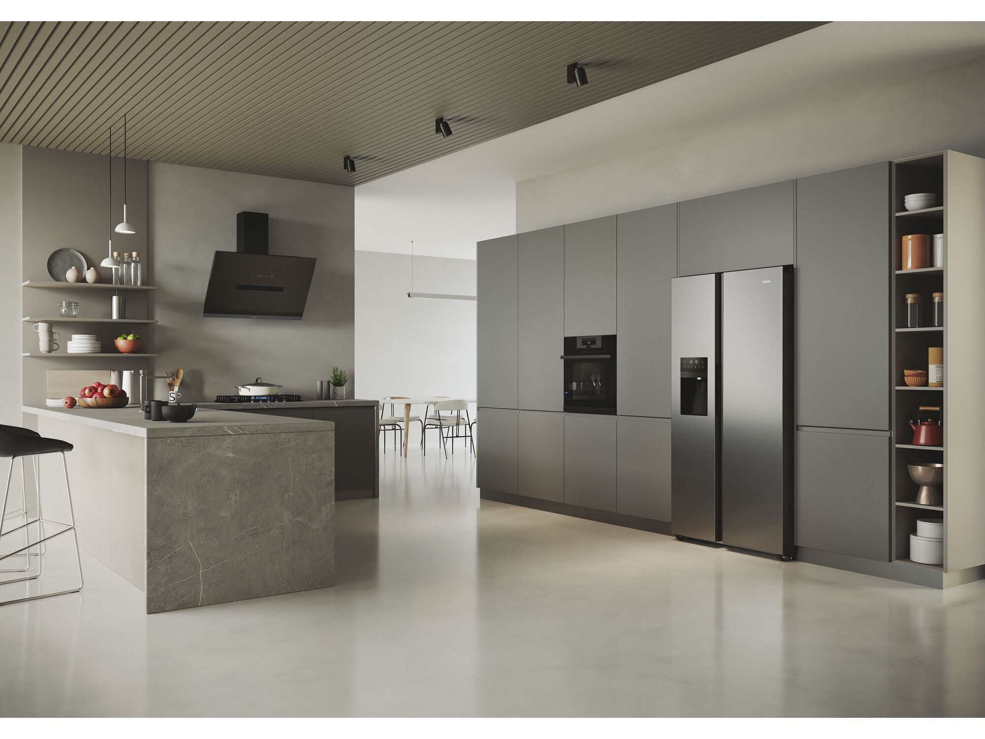 FRIGORIFICO AMERICANO COM DISPENSADOR HAIER HSR5918DIMP D INOX 511L image number 10