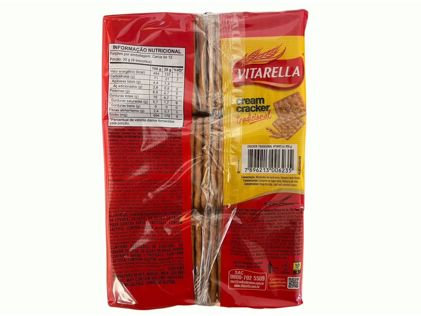 CREAM CRACKER VITARELLA TRADICIONAL 350G image number 1