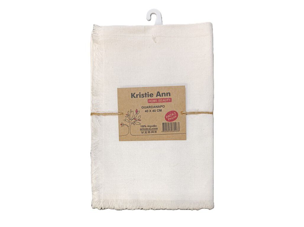 GUARDANAPO OPAL BRANCO PACK 2 UNIDADES 40X40CM