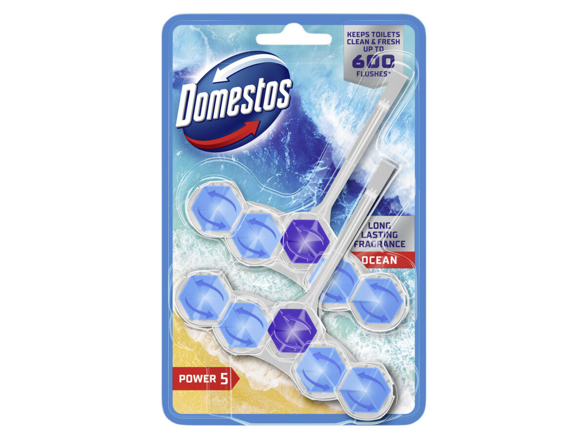 BLOCO DOMESTOS SANIT&Aacute;RIO POWER 5 DUO PACK OCEAN 110G